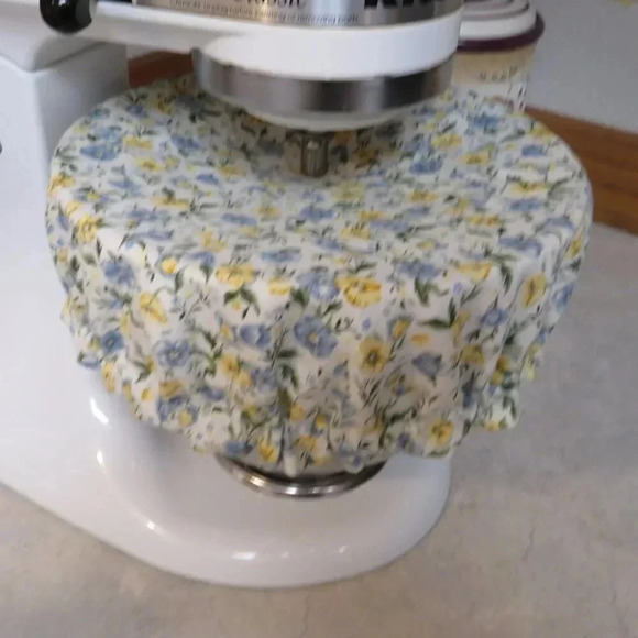 Kitchenaid Bowl Cover Reversible Farm and Blue Floral Mixer Bowl Cover - Picture 6 of 6